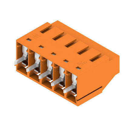 1001860000 - 5-Pole Orange PCB Terminal, 5.08mm Pitch & 3.2mm Pins  (Pack of 66)