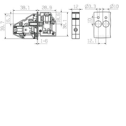 2440790000 - 16 mm² Feed-Through Terminal, OMNIMATE Power Series  (Pack of 50)