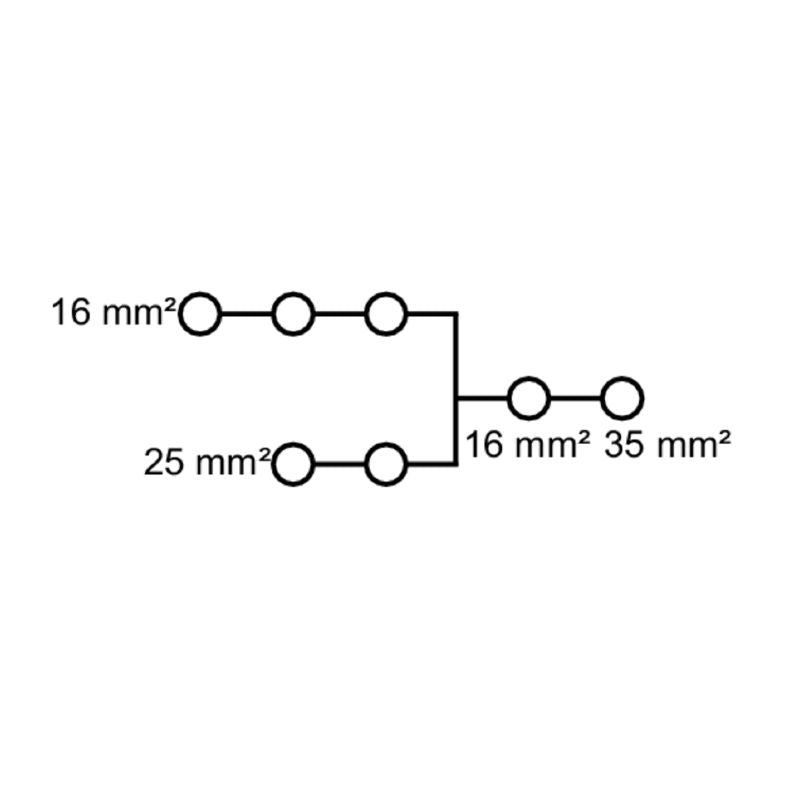 2725410000 - Black 5-Point Terminal, 35mm², 214A, 1000V