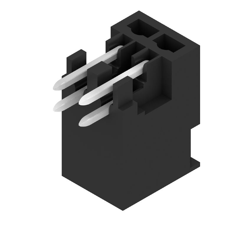 2941910000 - 4-Pole 3.5mm PCB Connector with 90° Angle, Black  (Pack of 222)