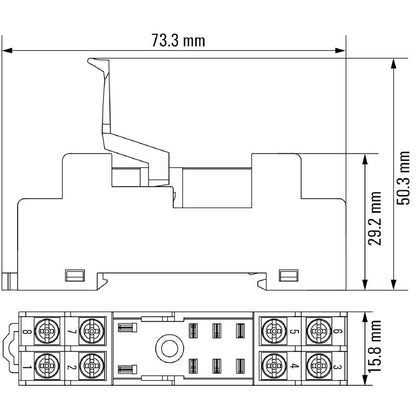 7760056347 - Eco Relay Socket with 2 CO Contacts, 8A, -40°C to 70°C  (Pack of 10)