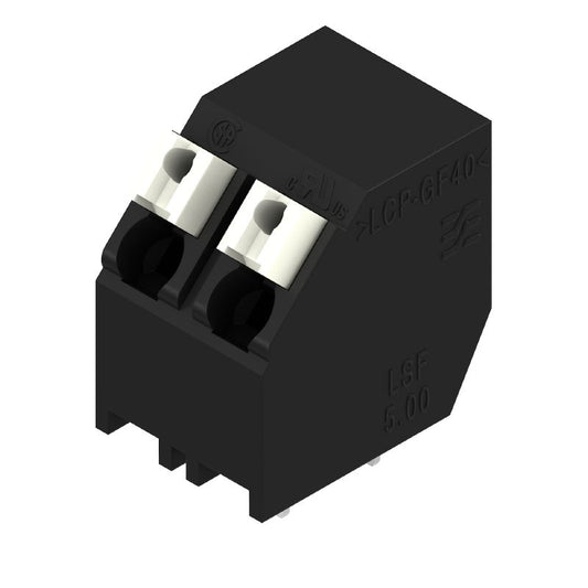 1091610000 - 5.00mm Black PCB Terminals with 135° Angled Pins  (Pack of 190)