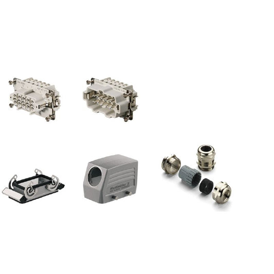 1712510000 - Heavy-Duty 10-Pole Connector, 500V, Diecast Aluminium