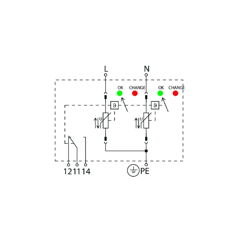 2730640000 - Single-Phase Surge Arrester with Remote Contact, UL Certified