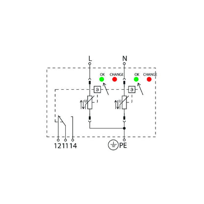 2730640000 - Single-Phase Surge Arrester with Remote Contact, UL Certified