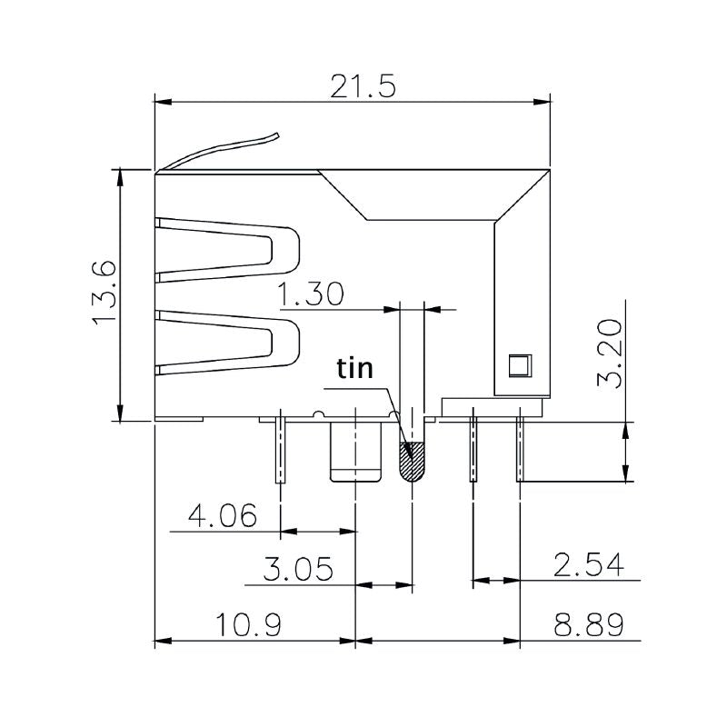 2562820000 - 12-Pole RJ45 Modular Jack for PCB, 90° Orientation  (Pack of 140)