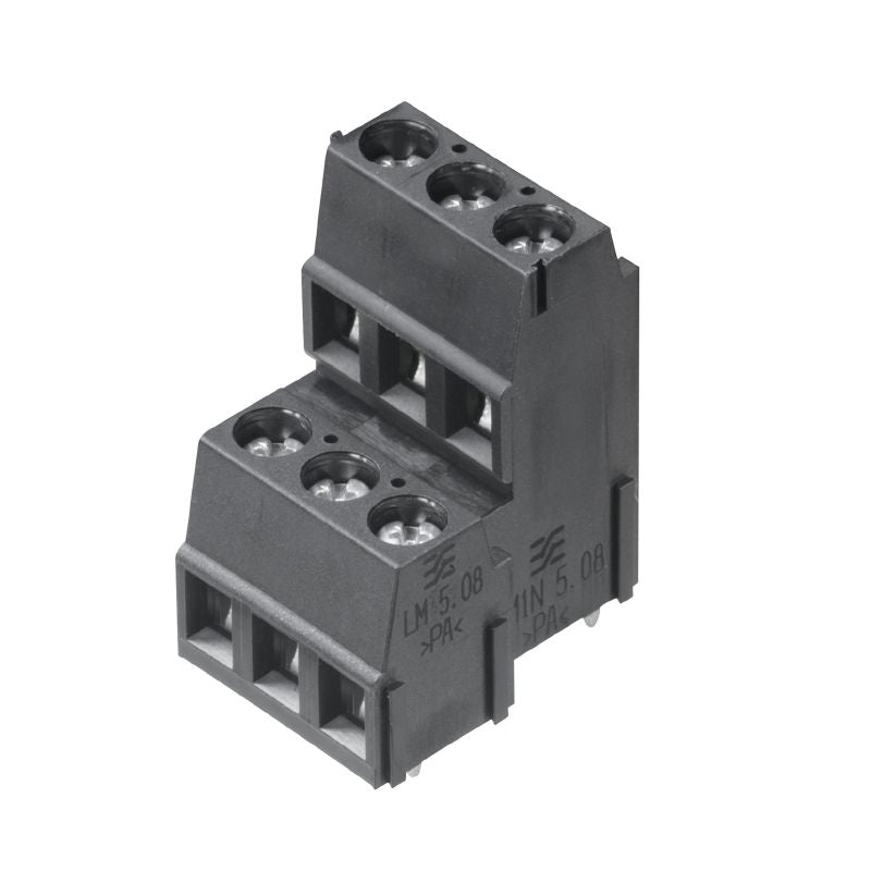 1769090000 - 6-Pole 5.08mm PCB Terminal, 90° Orientation, Black  (Pack of 64)