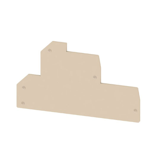 1305260000 - Dark Beige Terminal End Plate, 83.75mm Height, Snap-On Design  (Pack of 50)