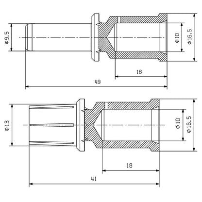 2514860000 - Silver Pin Connector 25mm² with -40°C to 125°C Range  (Pack of 10)