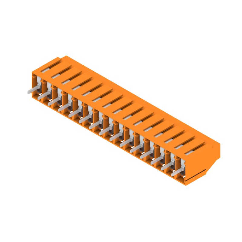 2567240000 - 15-Pole Orange PCB Terminal with 4.5mm Solder Pins  (Pack of 24)