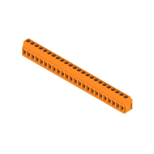 1234210000 - Orange 24-Pole PCB Terminal, 5mm Pitch, 90° Angle  (Pack of 12)