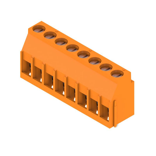 1001760000 - 5mm PCB Terminals, 8 Poles, 90° Orange Clamping Connection  (Pack of 42)