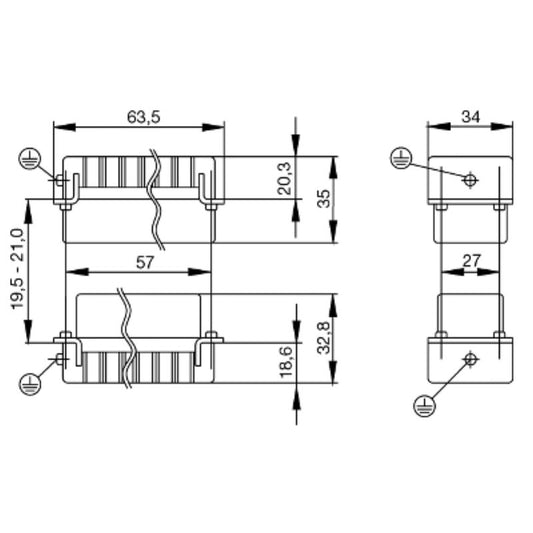 1651170000 - 42-Pole Male Connector, 250V, Crimp, Size 4