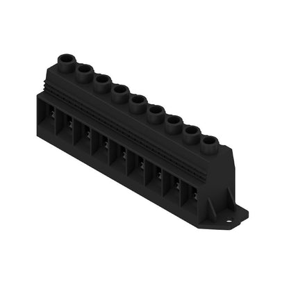 1386970000 - 15mm Circuit Board Terminal, 9 Poles, 90° Angle, Tinned Black  (Pack of 8)