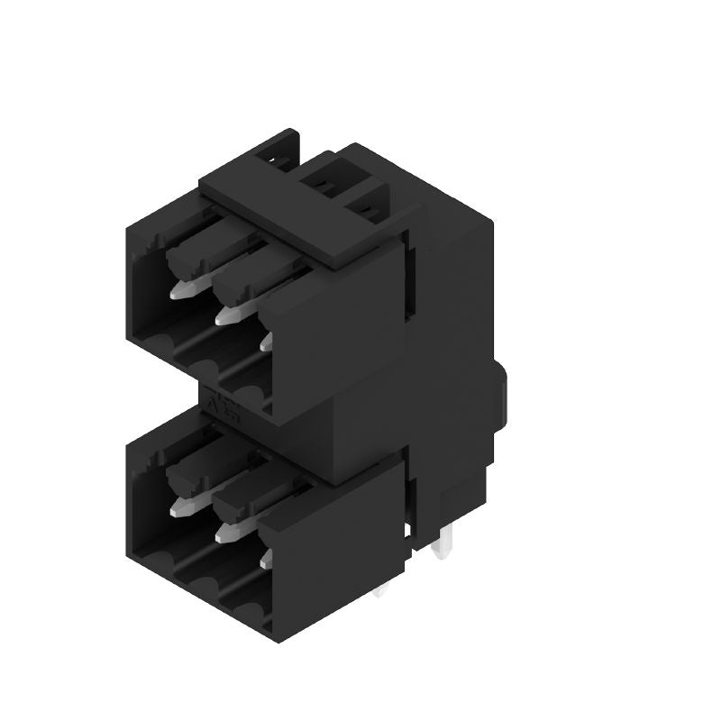 1255060000 - 3.50mm 6-Pole Black PCB Connector with 90° Elbow  (Pack of 50)