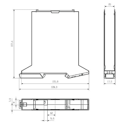 1378000000 - Modular 17.5mm Black Housing for OMNIMATE Series  (Pack of 12)