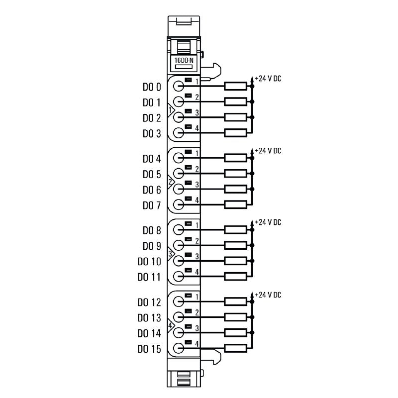 1315440000 - 16-Channel IP20 Remote I/O Module for Digital Outputs
