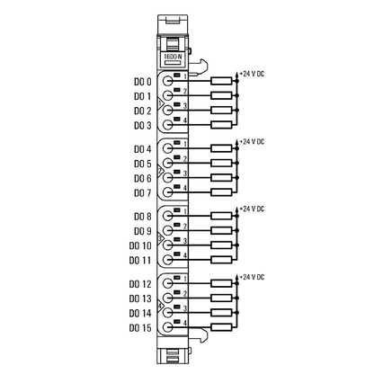 1315440000 - 16-Channel IP20 Remote I/O Module for Digital Outputs