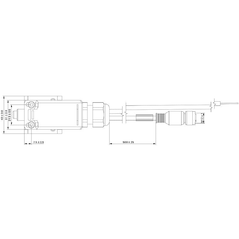 2537730000 - WIL-TS-M12 Connector, 40mm Deep, RoHS Compliant