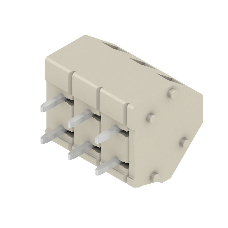 1811960000 - 5mm PCB Terminals, 3 Poles, 135° Angle, Tension-Clamp  (Pack of 100)