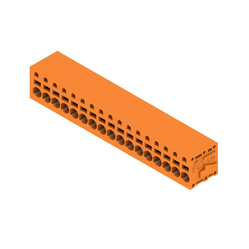 1331150000 - 5.08mm PCB Terminal Block, 17 Poles, 90° Angle, Orange  (Pack of 15)