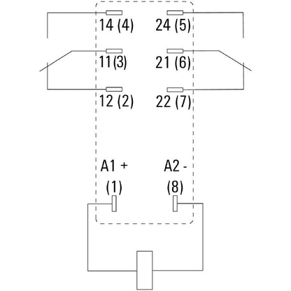 7760056321 - 12V DC D-SERIES Relay, 5A, Dual Contact Configuration  (Pack of 20)