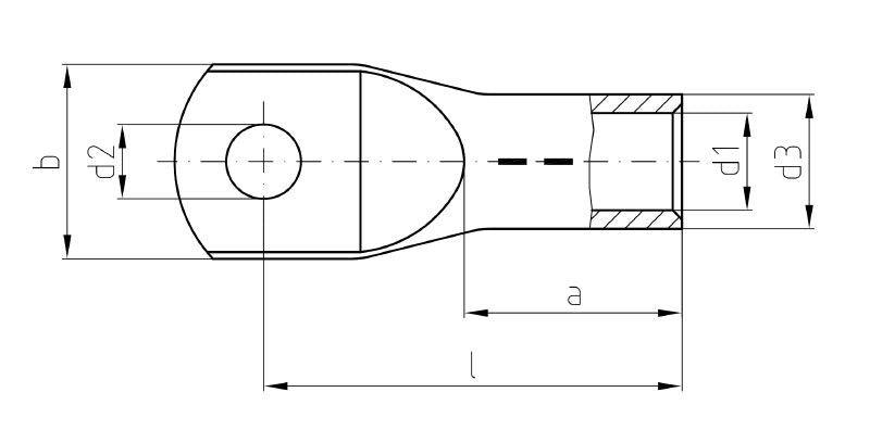 1498170000 - M20 Cable Lug for 70 mm² Conductor - 61 mm Connection Length  (Pack of 50)