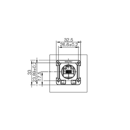 8808440000 - IP67 Cat.6A RJ45 Module Flange with IDC Connection