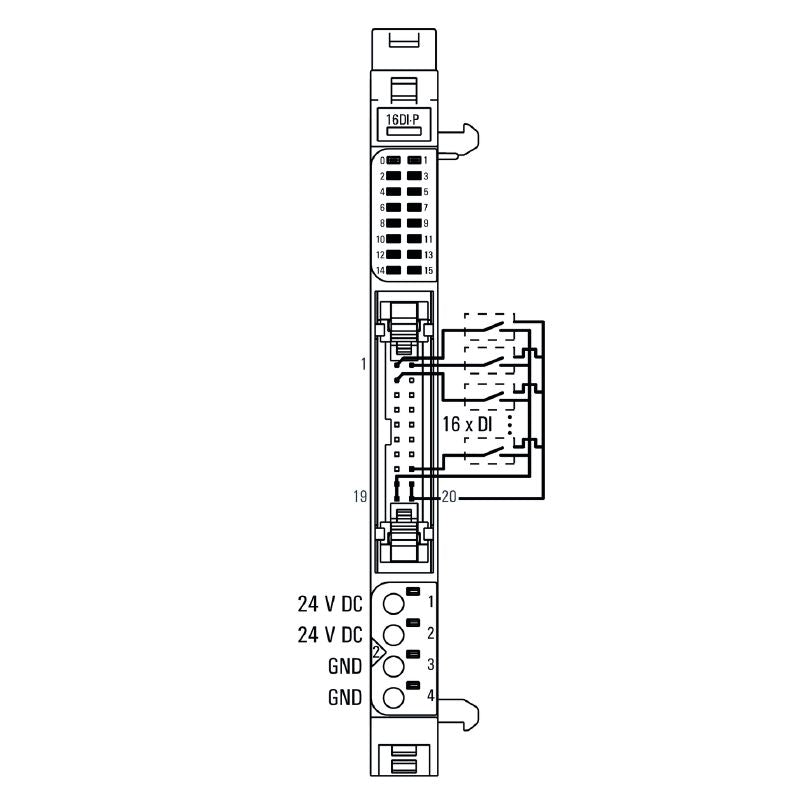 1315210000 - IP20 Remote I/O Module with 16 Digital Inputs