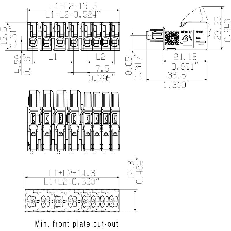 8000078349 - 7-Pole PCB Connector, 7.5mm Pitch, RoHS Compliant  (Pack of 36)