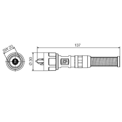 1963270000 - IP67 SC-Duplex Multi-Mode Connector with Kink Prevention  (Pack of 10)