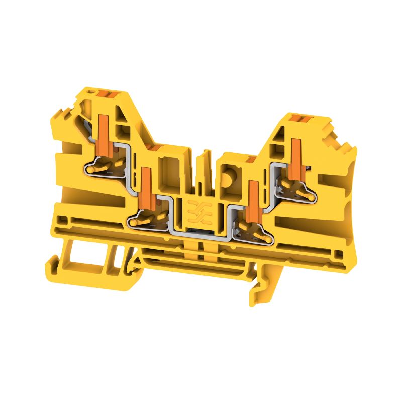 2872190000 - Yellow 4 Connection Terminal Block, 4 mm², 32 A, 1000 V  (Pack of 50)