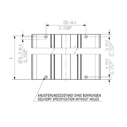 4169330000 - 2000mm Transparent PVC Cover Profile for TS 32 Rails  (Pack of 2)