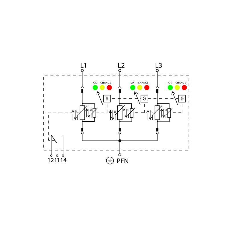 2736450000 - VPU AC II Surge Protector, Compact 54mm Width, 68mm Depth