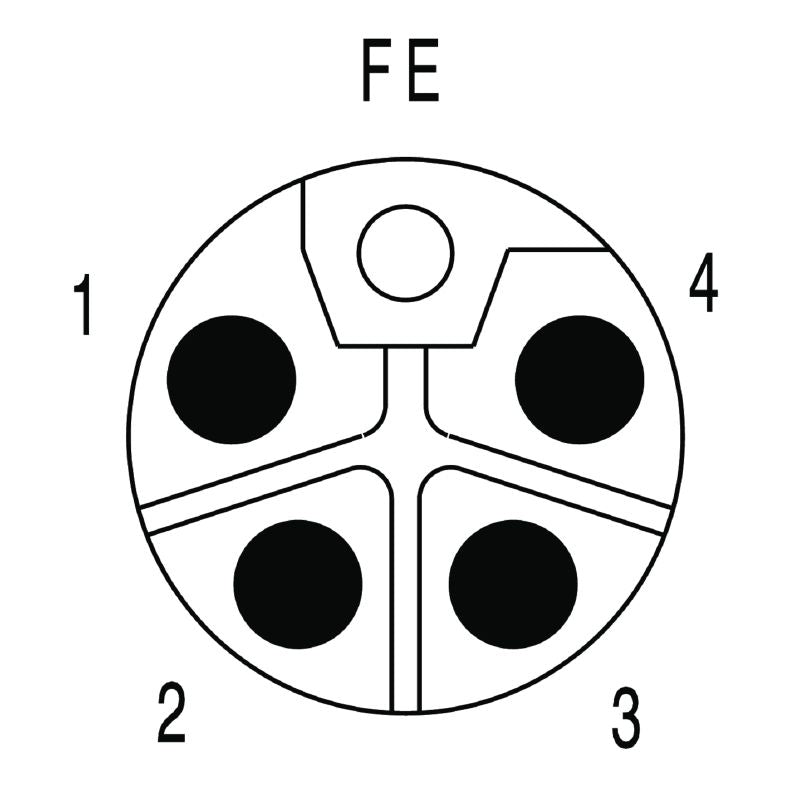 2625960000 - M12 0.3m Cable with Built-in Plugs and M16 Mounting Thread
