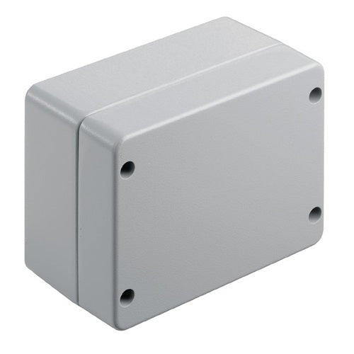 9529210000 - 130mm Aluminum Enclosure with Cable Glands, Silver Grey Finish
