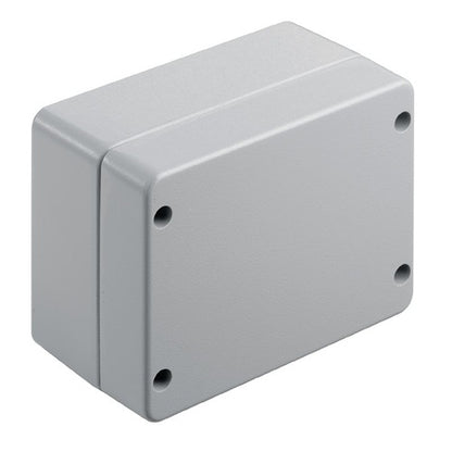 9529210000 - 130mm Aluminum Enclosure with Cable Glands, Silver Grey Finish