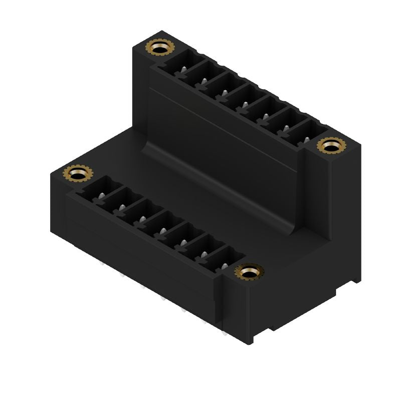 1035360000 - 14-Pole 3.81mm Male PCB Connector, Black THT Flange  (Pack of 50)