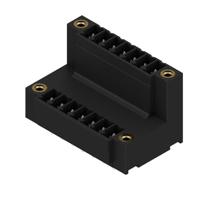 1035360000 - 14-Pole 3.81mm Male PCB Connector, Black THT Flange  (Pack of 50)