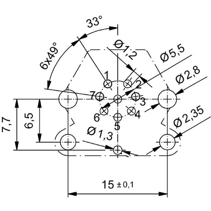 2421790000 - M12 Connector with 8 Poles, IP67 Protection, -30 to 80°C  (Pack of 10)