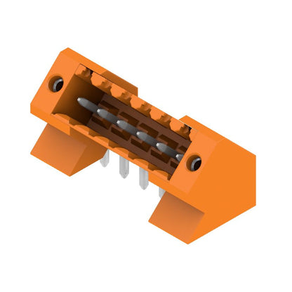 1643370000 - 6-Pole 3.50mm PCB Connector with 135° Flange in Orange  (Pack of 66)