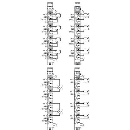 1394420000 - IP20 4-Channel Digital Output Remote I/O Module