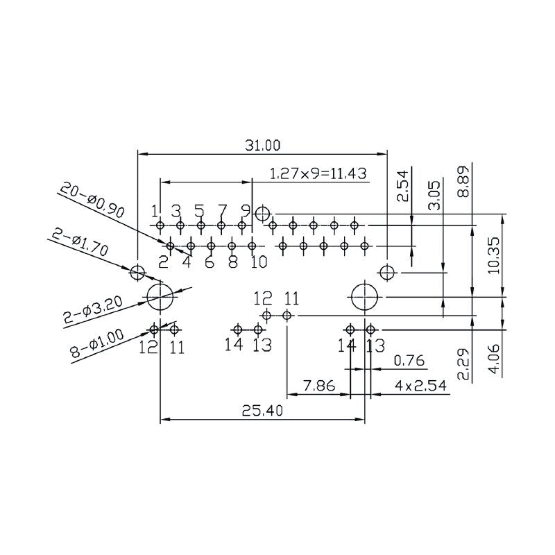 2036510000 - 90° PCB Connector with 8 Poles & THT/THR Solder  (Pack of 180)