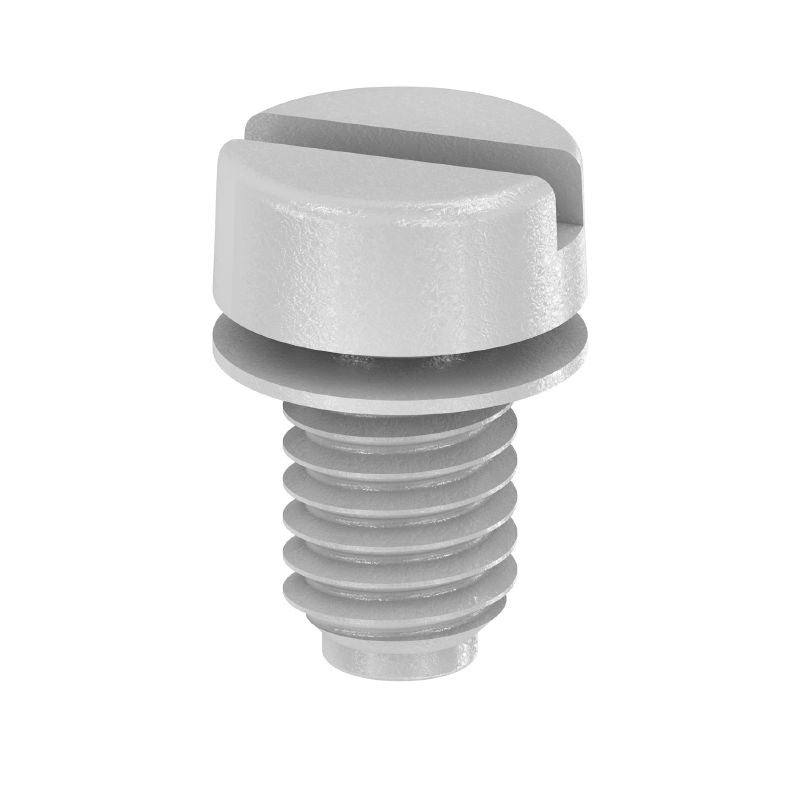 1052100000 - Silver 4.8mm Steel Busbar Clamp with Mounting Screw  (Pack of 100)