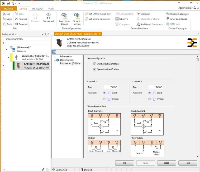 2456080000 - Dual-Channel Signal Isolator for NAMUR Sensors and Relays
