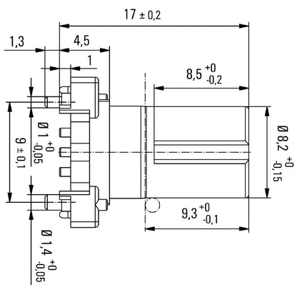 2422060000 - M12 4-Pole Connector, IP67, 250V, Gold Contacts  (Pack of 25)