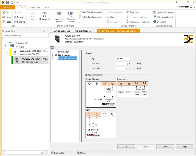 2456160000 - HART Signal Isolator, 1-Channel for Ex Zone 0