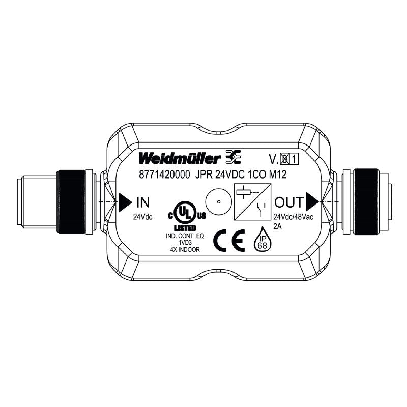 8771420000 - 24VDC JPR Relay Module with M12 Connection and cULus Certified