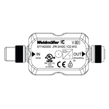 8771420000 - 24VDC JPR Relay Module with M12 Connection and cULus Certified