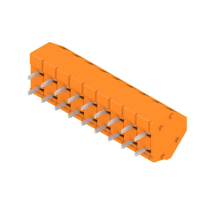 1914050000 - 5mm Pitch Orange PCB Terminal, 9 Poles, Tension-Clamp Connection  (Pack of 100)